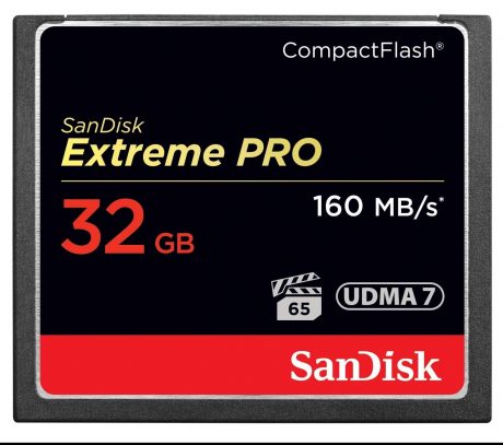 Sandisk 32GB CF High Performance 160MB-s Memory Card